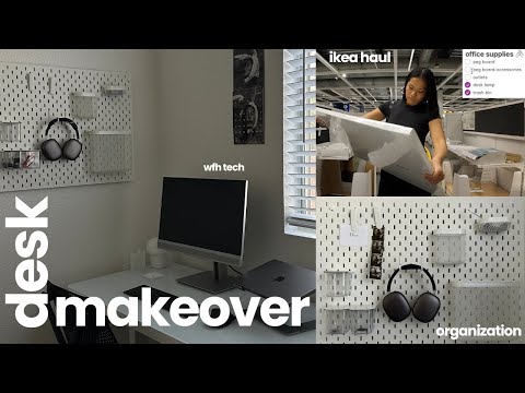 home office makeover 🖥️🎧 work from home setup, amazon + ikea office essentials