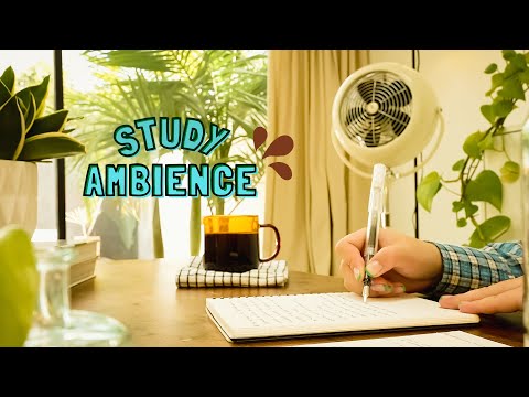 4-HOUR STUDY AMBIENCE 🌴 Relaxing Water Sound/ Deep Focus Pomodoro Timer/Stay Motivated/Study With Me