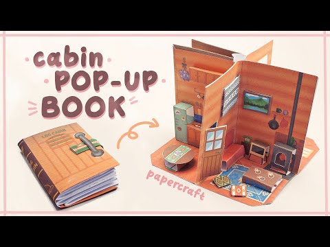 Miniature Cabin Holiday House pop-up book 🏠 (diy canon papercraft)