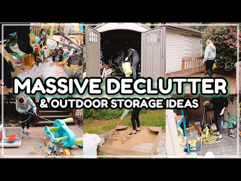 MASSIVE DECLUTTER / MESSY TO MINIMAL KONMARI DECLUTTER MOTIVATION 2023 / OUTDOOR STORAGE SOLUTIONS