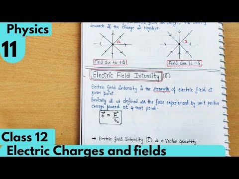 11) Electric Field and Electric Field intensity| Electric charges and fields| Class12 Physics