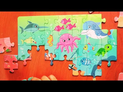 Sea Creature Puzzle Playing For kids |  Animal story video #puzzlegame #puzzleforchildren