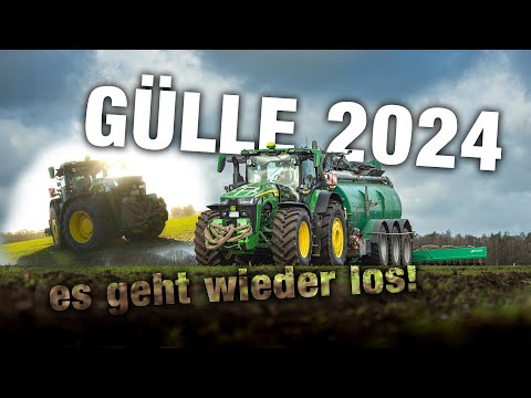 Güllesilvester 2024! Das Güllefahren geht wieder los! | mit JohnDeere 8410R, 6R, Samson, Fendt 724