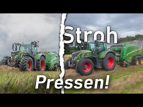 Strohpressen mit Fendt 720 Vario und John Deere! Getreideernte 2023 | Landwirtschaft | Sommer 2023