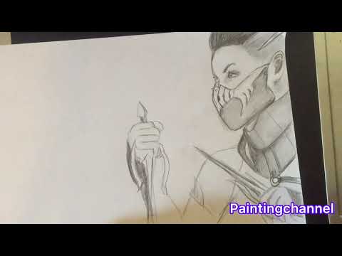 Drawing Mileena from the New Mortal Kombat 1