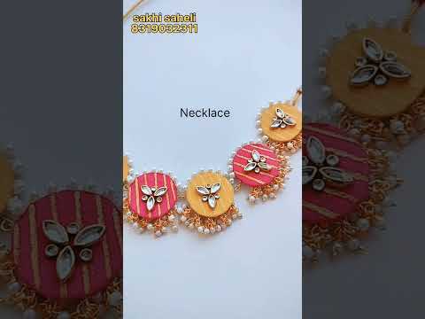 fabric jewellery, handmade jwlry #shortvideo #shorts #shortsfeed#trending  #onlineshopping #fashion