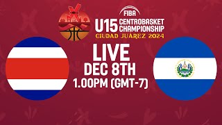 Costa Rica v El Salvador | Full Basketball Game | FIBA U15 Centrobasket Championship 2024