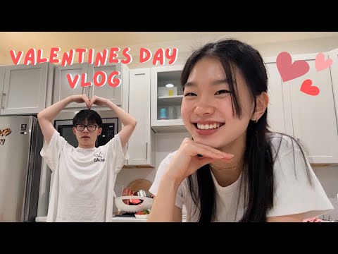 VALENTINE’S DAY VLOG 💌 making vday treats, brunch, pizza night