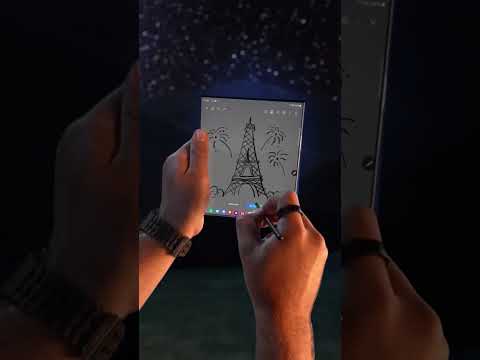 Scribbling w/ the new #GalaxyAI drawing on the #GalaxyFold6 to teleport across the world ‎@Samsung 