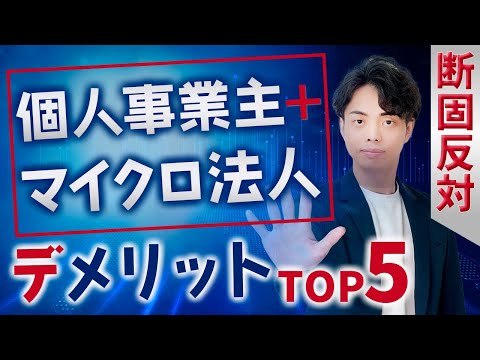 【断固反対】個人事業主+マイクロ法人のデメリットTOP5！を税理士が徹底解説します！