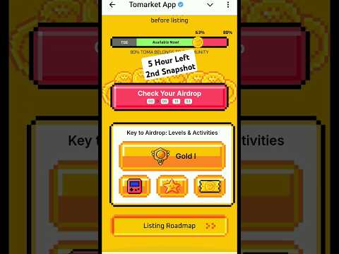 Tomarket Airdrop 30 % Extra Is About To End In 5 Hr , Tomarket Withdrawal Now