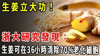 生姜立大功？浙大研究發現：生姜可在36小時清除70%老化癌細胞！【養生1+1】#健康常識#養生保健#健康#健康飲食