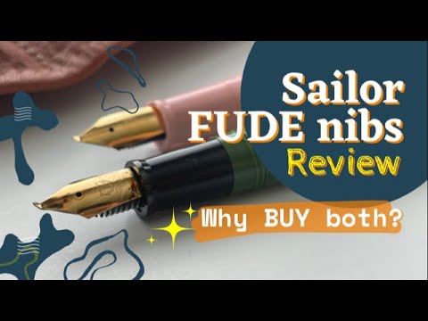 Sailor Fude de Mannen Fountain Pen Review | Demo + Compare the 55 vs 40 degree Nibs