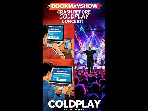 🎟️ BookMyShow Crashes Before Coldplay Concert! Fans Left Stranded 😱🔥