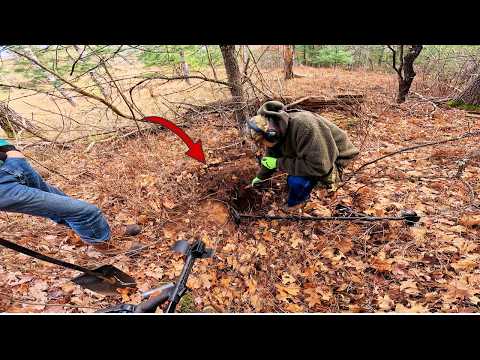 Coins in Crazy Crevices! Metal Detecting 1800’s Logging Camp Foundation!