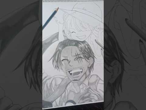 How would it look in just Black&white?||Shanks and UTA (Part 1)#pencilart #onepiece #shanks #uta