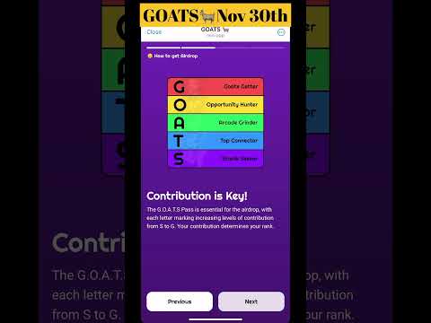 【🐐Goats Airdrop】$GOATS Claim on Nov 30th | Telegram Mini Game #goats #airdrop #telegram #crypto