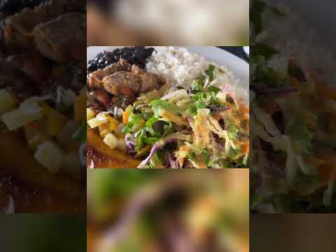 Delicious Costa Rican Cuisine: Carnitas and Salsa Recipe with Beans, Rice, Plantain, Salad #explore