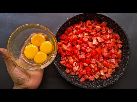 Just add Eggs to Tomato! Quick Breakfast in 5 minutes. Simple and delicious Recipe.