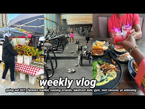 WEEKLY VLOG| FEELING DEFEATED + NIGHT OUT + FARMERS MARKET + DATE NIGHT + PR UNBOXING + GYM + MORE