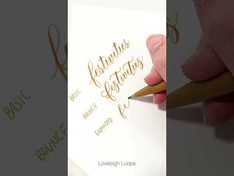 "Festivities" Brush Pen Calligraphy Quote In 3 Lettering Styles #brushpenlettering #ASMR