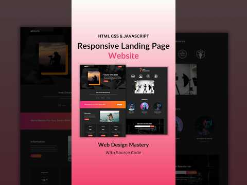 Responsive Landing Page Using HTML CSS And JavaScript  #webdevelop #webdesign #htmlcsstutorial