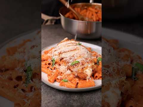 Spicy Vodka Rigatoni & Crispy Chicken