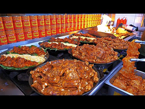 Cheese pours out like a waterfall! Spicy Cheese Stir-fried Chicken , Dak-galbi / korean street food