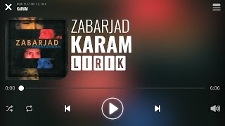 Zabarjad - Karam [Lirik]