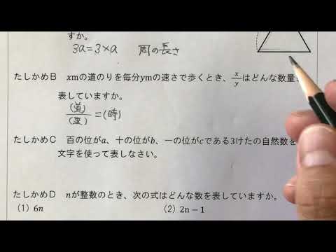 2021 1学年 2章 3節 文字式が表す数量を読み取る