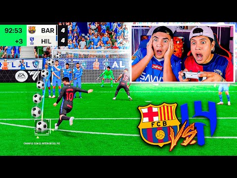 RETO ÉPICO!!! BARCELONA vs AL HILAL *PARTIDO CON CASTIGO* en FC 25