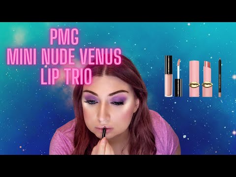 Pat McGrath Labs Mini Nude Venus Lip Trio / Mini Lip Shine Trio : Nude Venus Review / Try-On