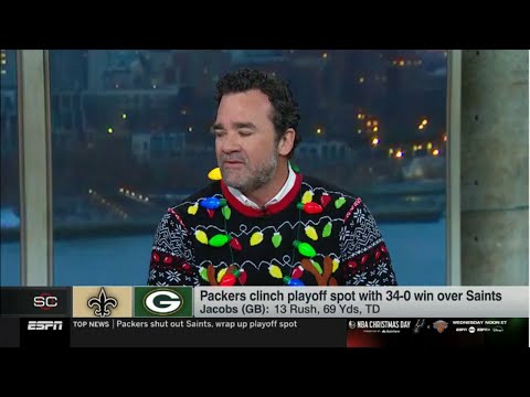 GET UP | Jeff Saturday on Packers clinch playoff berth with 34-0 whitewash of injury-hit Saints