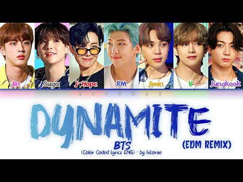 BTS - Dynamite (EDM Remix) Color Coded Lyrics