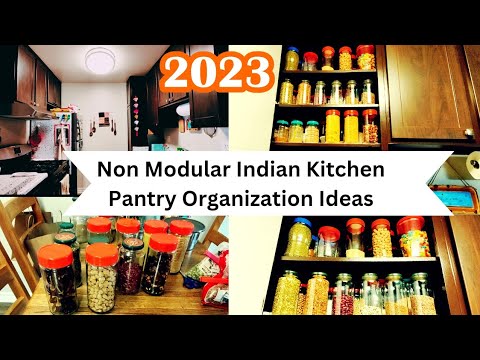 Indian Kitchen and Pantry Organization  | Non Modular Kitchen Pantry Ideas 2023