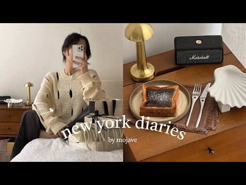 New York Vlog🗽 A Cozy Week | Home Cafe | Small Winter Haul  [Eng sub]