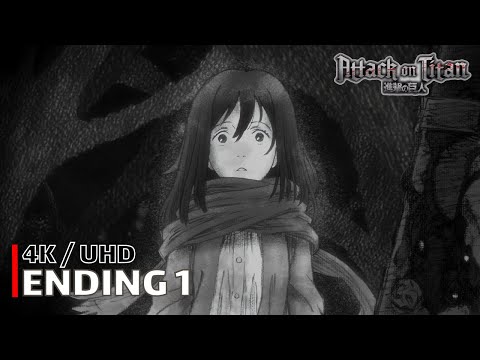 Attack on Titan - Ending 1 【Utsukushiki Zankoku na Sekai】 4K / UHD Creditless | CC