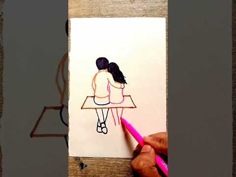 romantic couple drawing #youtubeshorts #shortsvideo #romanticcoupledrawing   #easyartwithbiplab