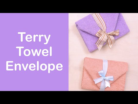 How to Fold a Terry Towel Envelope? Elegant Gift Wrapping Tutorial #babyshower #giftideas #newborn