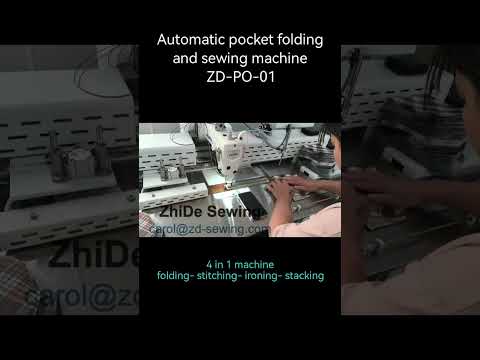 Automatic pocket folding and stitching machine.  #automaticsewingmachine  #sewingmachinerepair