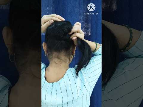 Bun Hairstyles Juda With Rubber Band 🤩#hairstyle #shorts #trending #youtubeshorts #vairalvideo