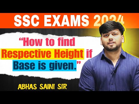 HOW TO FIND RESPECTIVE HEIGHTS OF TRIANGLE IF BASE IS GIVEN!! Geometry Concepts by Abhas Saini