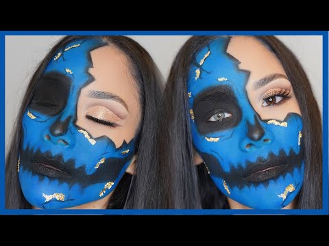 Maquillaje De Calavera Azul | Halloween 2024!