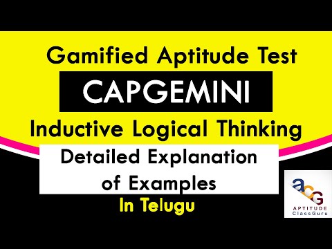 Capgemini Game Based Aptitude Questions Explanation | Inductive Logical Thinking Pattern | in Telugu