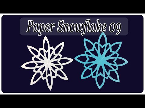 How to Make Paper Snowflake 09 | Paper Cutting Design| Easy Paper Snowflake |Christmas Decorations.