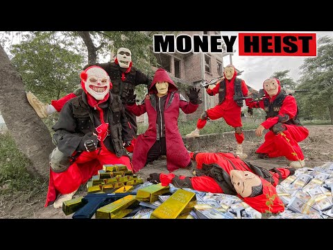 PARKOUR VS MONEY HEIST: Police raid and arrest Money Heist boss for murder & robbery Gold | Epic POV