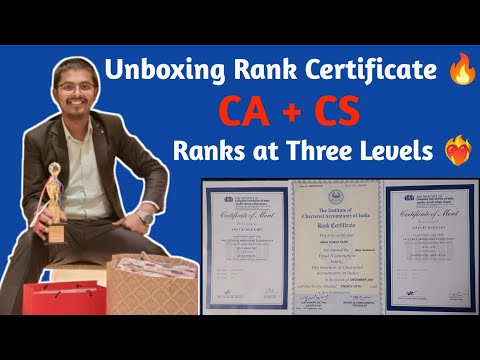 Unboxing of Rank Certificates 🔥 Ranks at Three Levels | CA Aman Karn #icai #icsi #ca #cs #unboxing