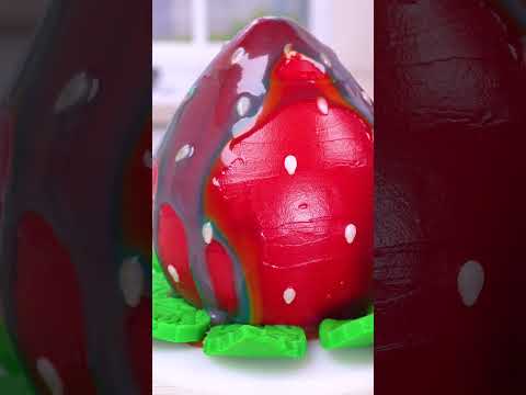 Red Velvet Strawberry Cake #shorts #cake #miniaturecooking #satisfying #asmr #minikitchen