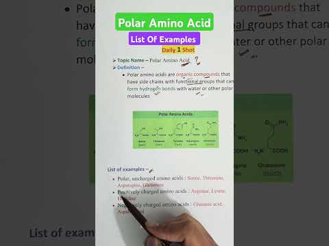 Polar Amino Acids | Examples #aminoacids12 #biochemistry #gpat2025 #pharmacyindia