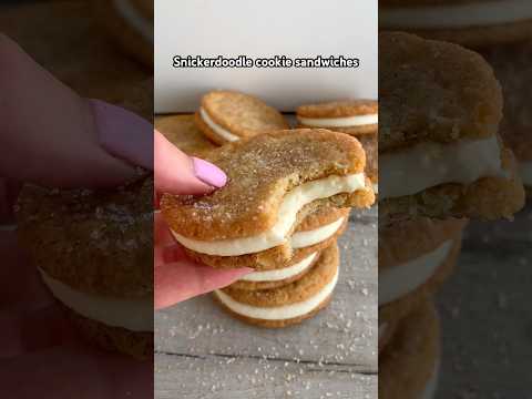 The best Snickerdoodle cookie sandwiches ever #baking #easyrecipe